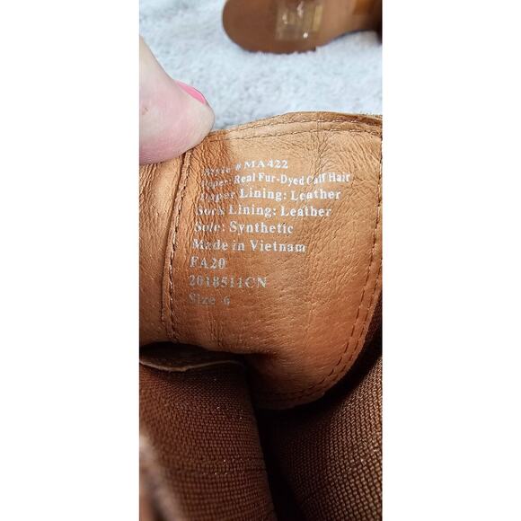 NEW Madewell Nico Ankle Boots Womens Sz 6 Leopard Print Calf Hair Leather Brazil - Picture 5 of 8